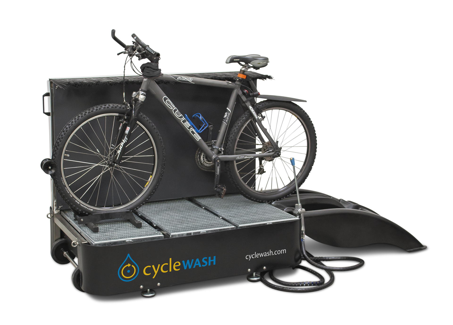 cycleWASH mini BASIC mit Fahrrad