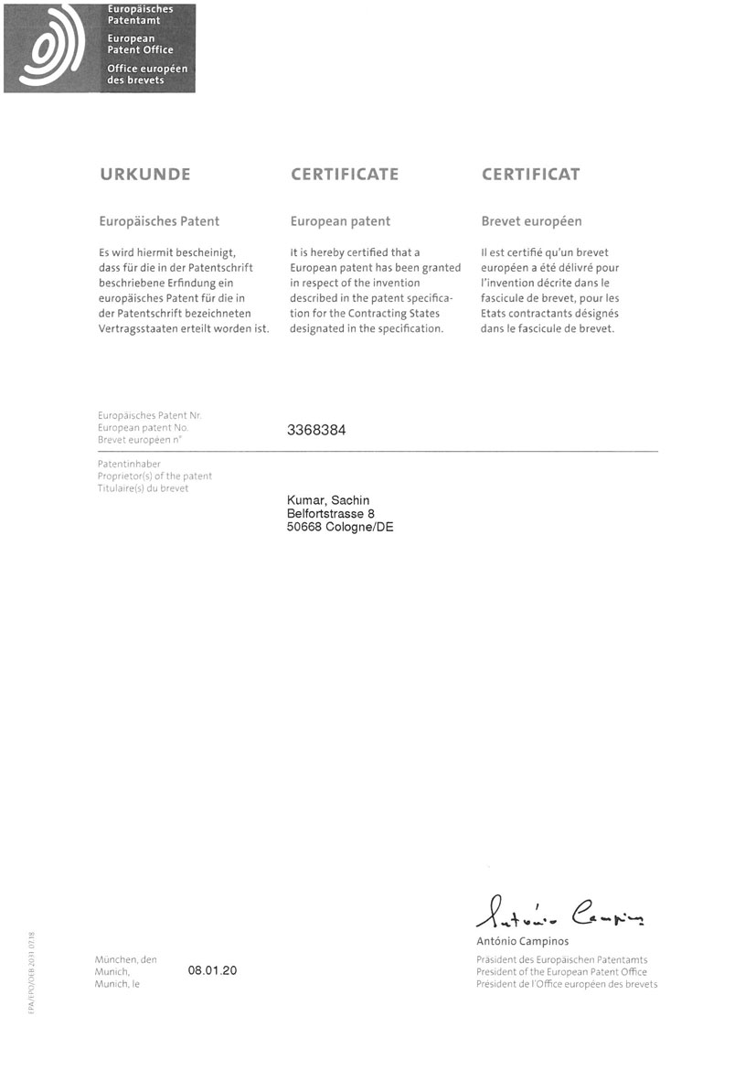 K137EP1603 Registration Certificate